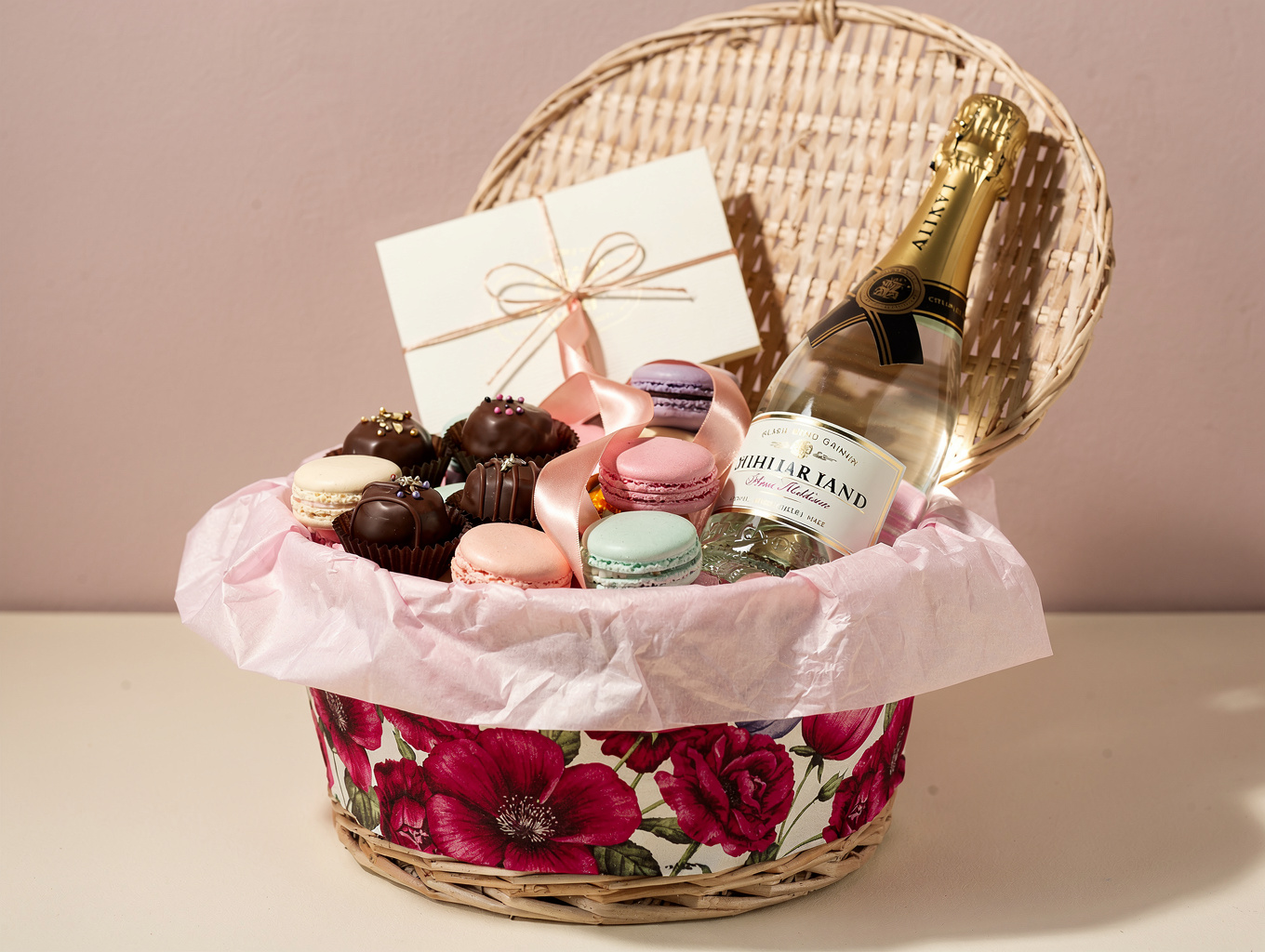 Packed Irish specialty gift hamper filled with pantry staples and treats