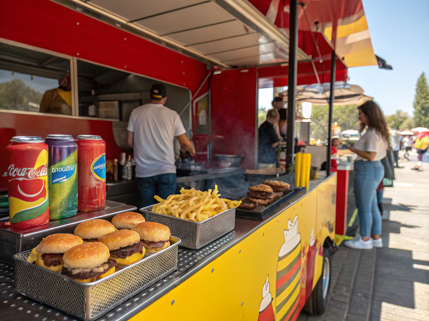 The Irish Van food truck parked at a community festival gathering